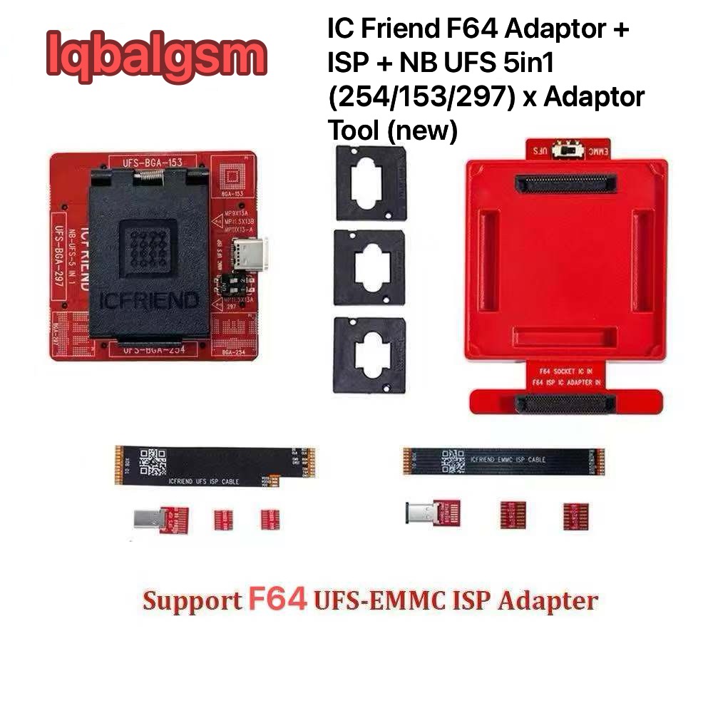 New 2026  F64 ISP Adapter Board + NB-UFS-5IN1 (254 / 153 / 297) Adapter + ISP Cable