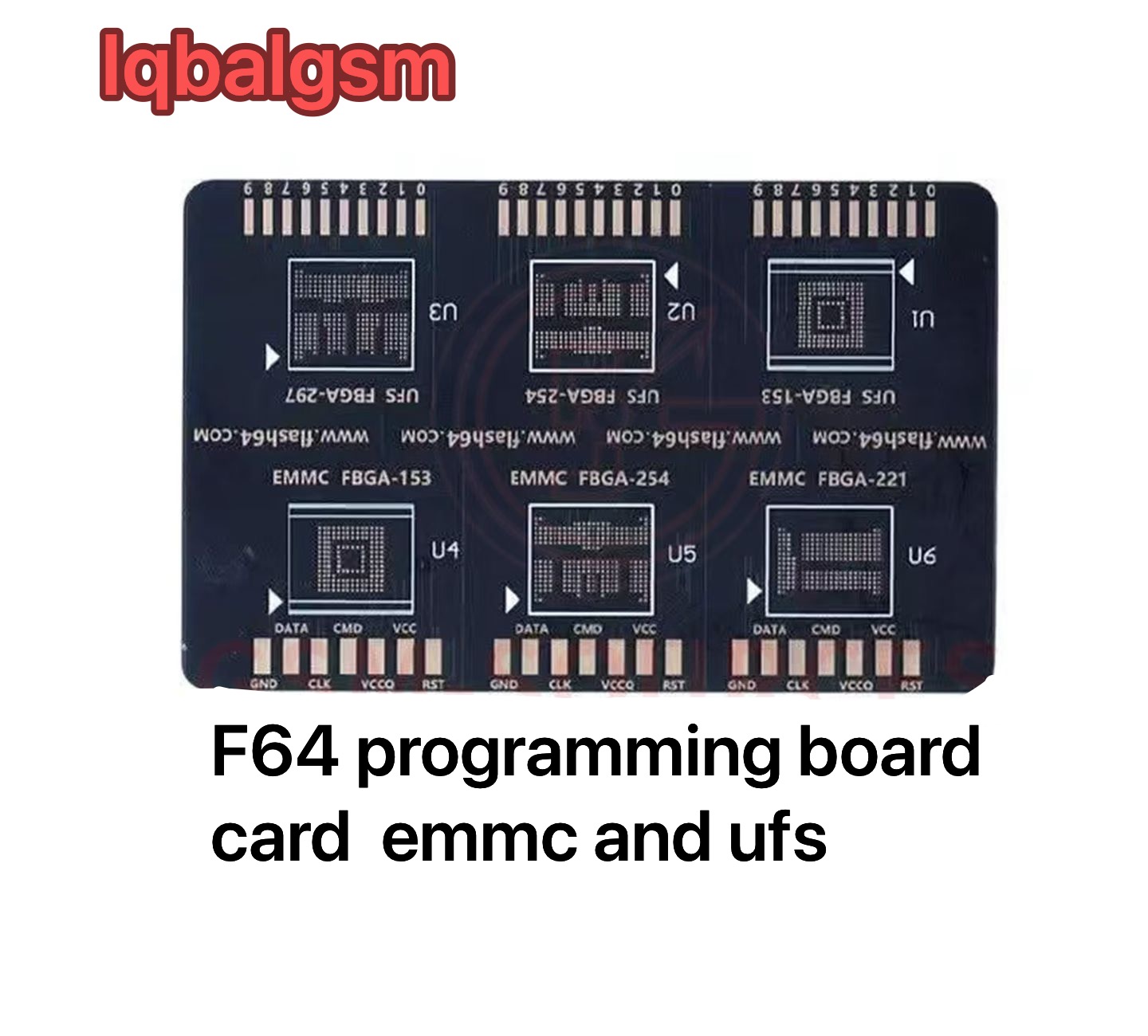 Flash 64  F64  BGA ISP Board card emmc  and ufs 
