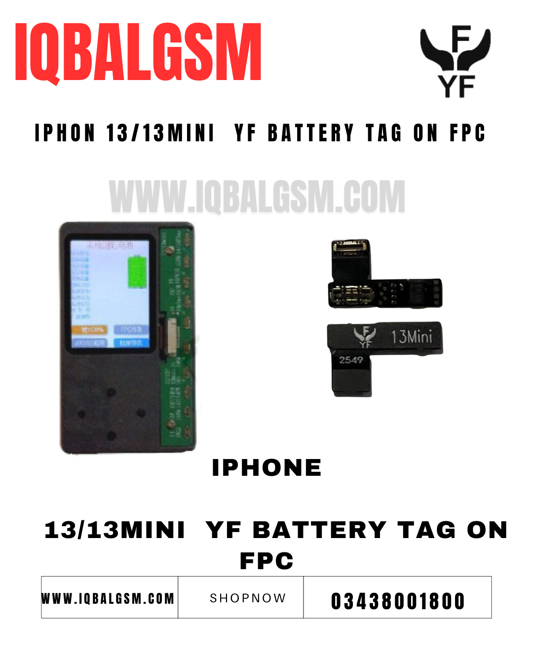 IPHONE 13/13MINI YF BATTERY TAG-ON FPC