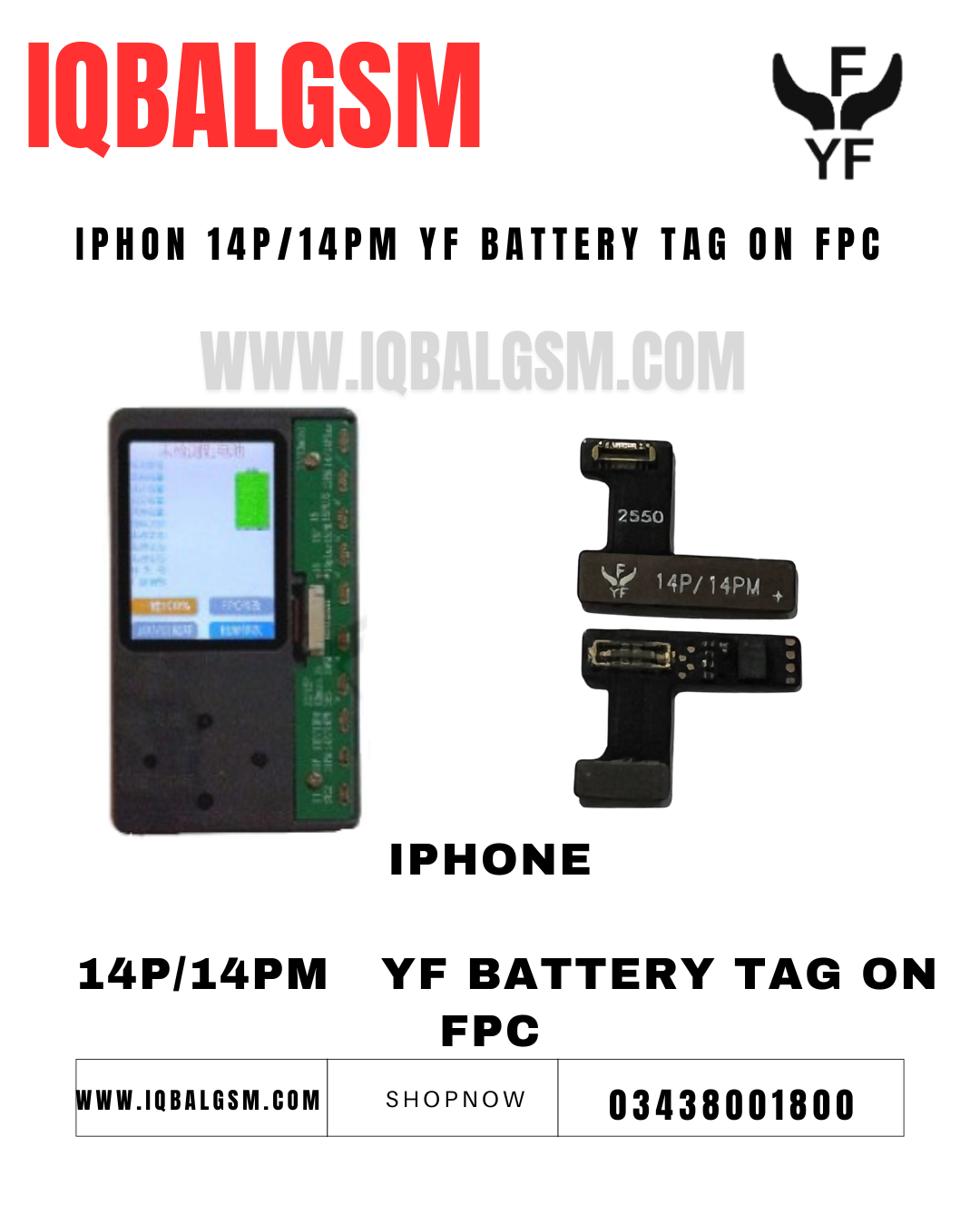 IphonE    14p/14pm   yf battery tag on fpc 