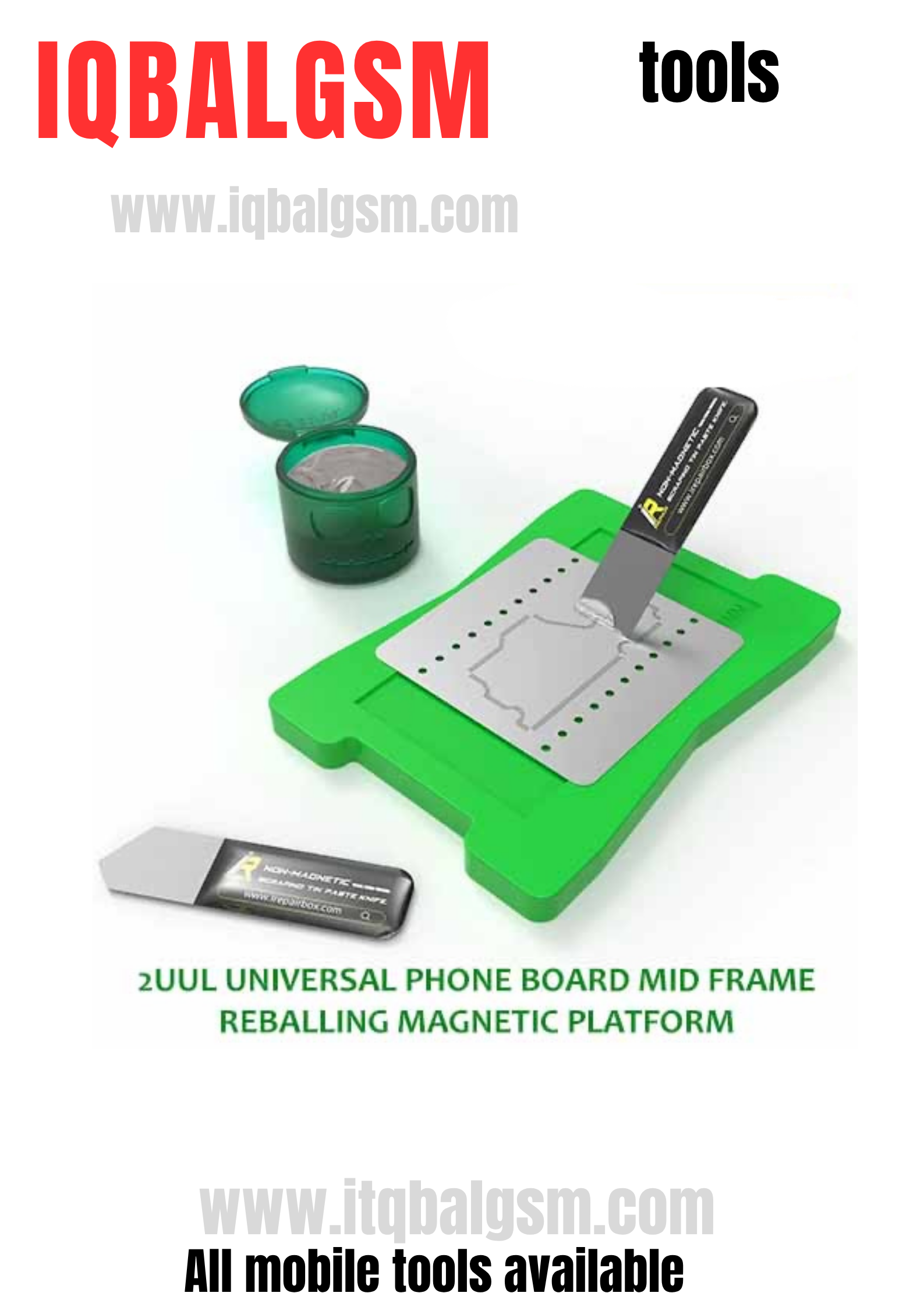 2UUL UNIVERSAL PHONE BOARD MID FRAME REBALLING MAGNETIC PLATFORM pad 