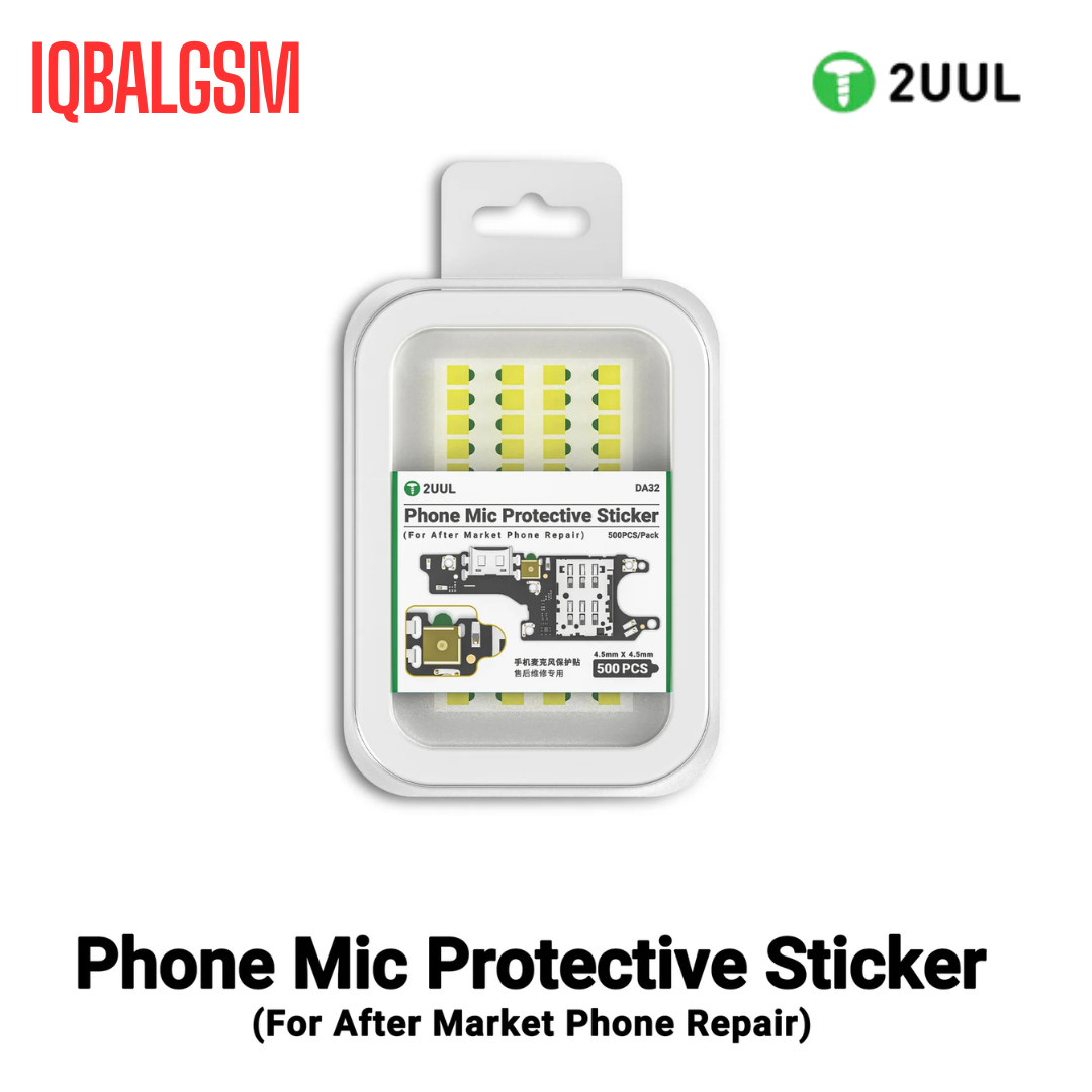 2UUL DA32 Phone Mic Protective Sticker (For After Market Phone Repair) 500PCS/Pack