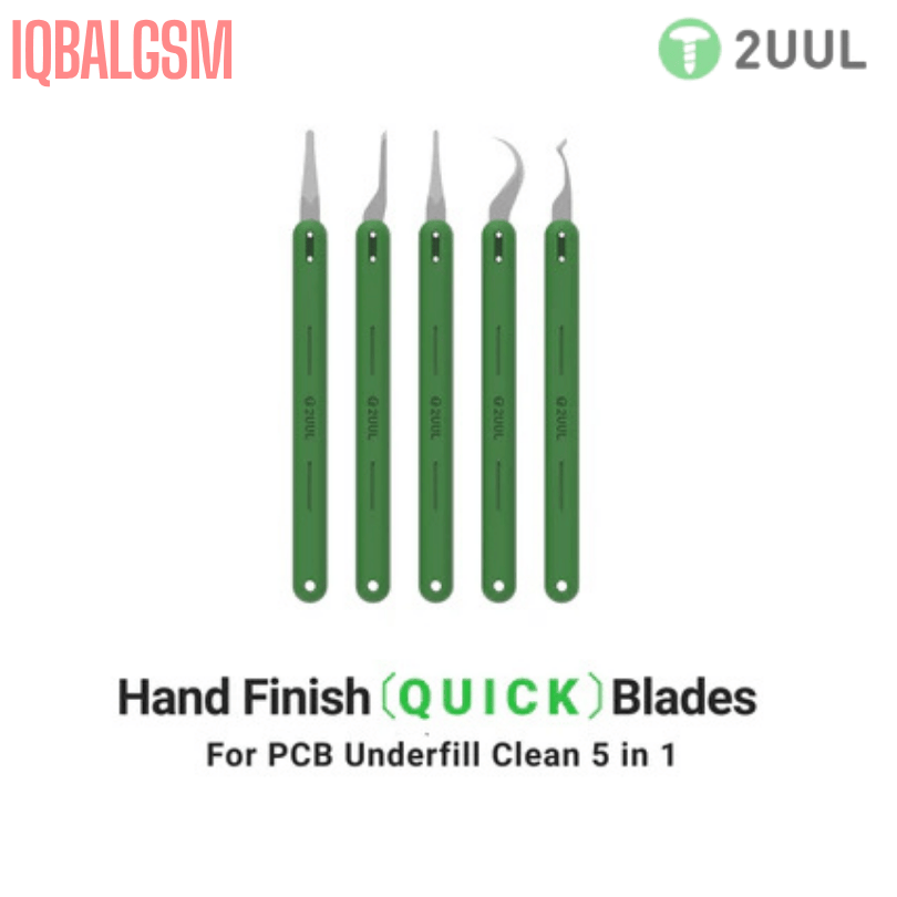 2UUL DA22 Hand Finish QUICK Blades Set for PCB Underfill Clean