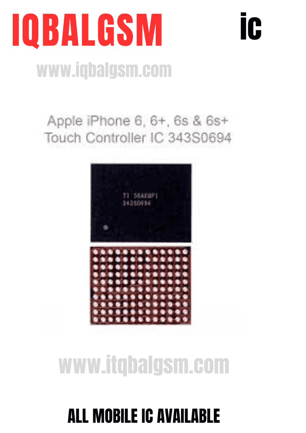 343S0694 Touch IC U2402 iPhone 6 and 6 Plus Touch Black IC