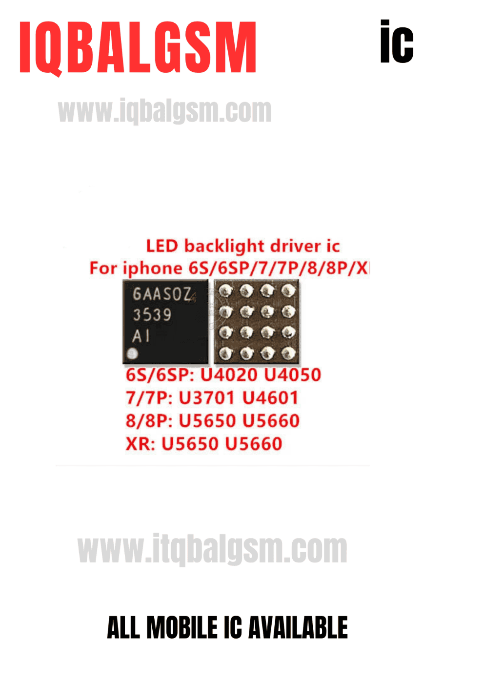  New original LM3539 back Visit > light IC LM3539A1YFFR LM3539A1 353... 6s/6p/7/7p/8/8p/xr