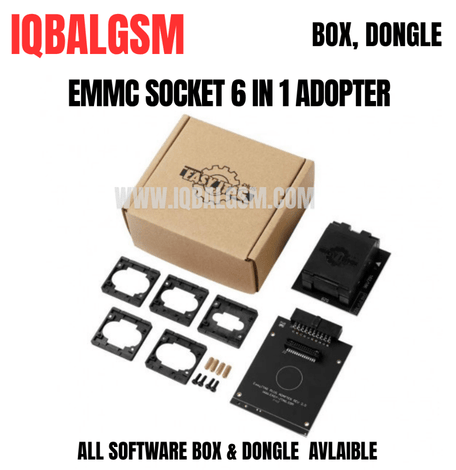 EMMC Socket 6 in 1 (eMMC153/169/162/186/221/529) For Easy Jtag Plus Box