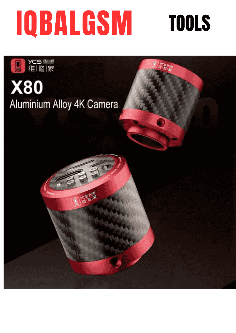 YCS X80 Aluminum Alloy 4K Camera For Microscope 1080P Industrial Camera