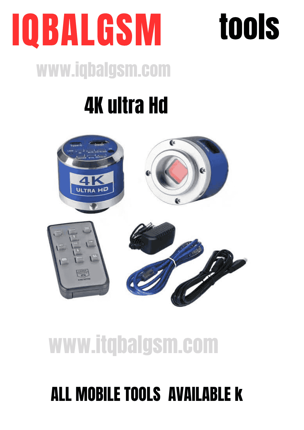  4K Ultra HD Industrial Microscope Camera