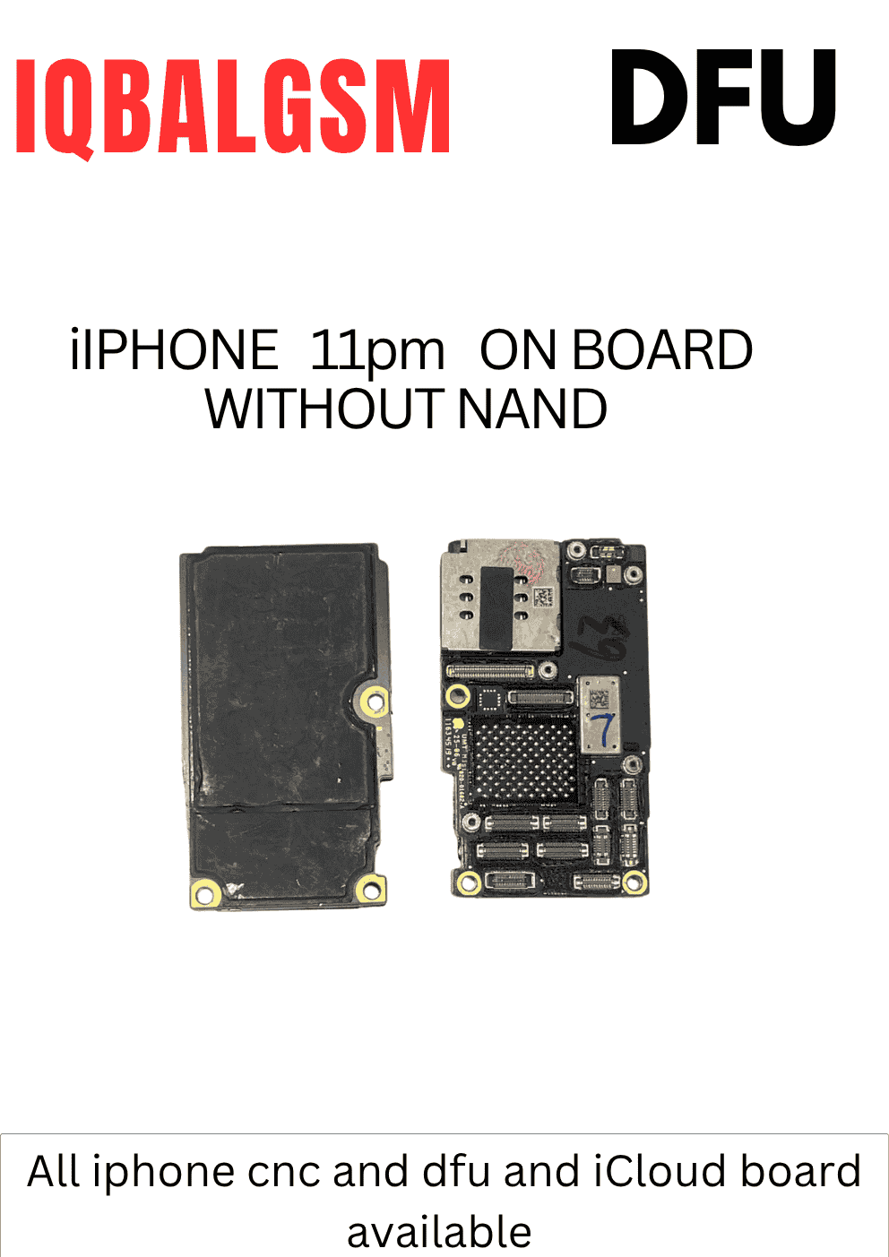 iIPHONE   11pm   ON BOARD WITHOUT NAND 