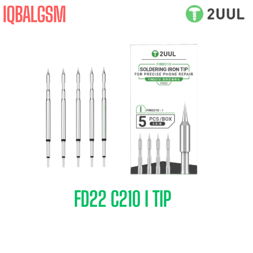 2UUL I Soldering Iron Tip for C210 Soldering Station (5 Pack)