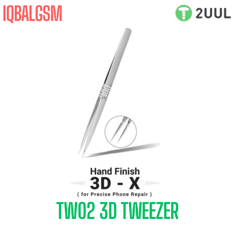 2UUL TW02 Hand Finish 3D-X Ornate-Patterned Tweezer for Phone Repair