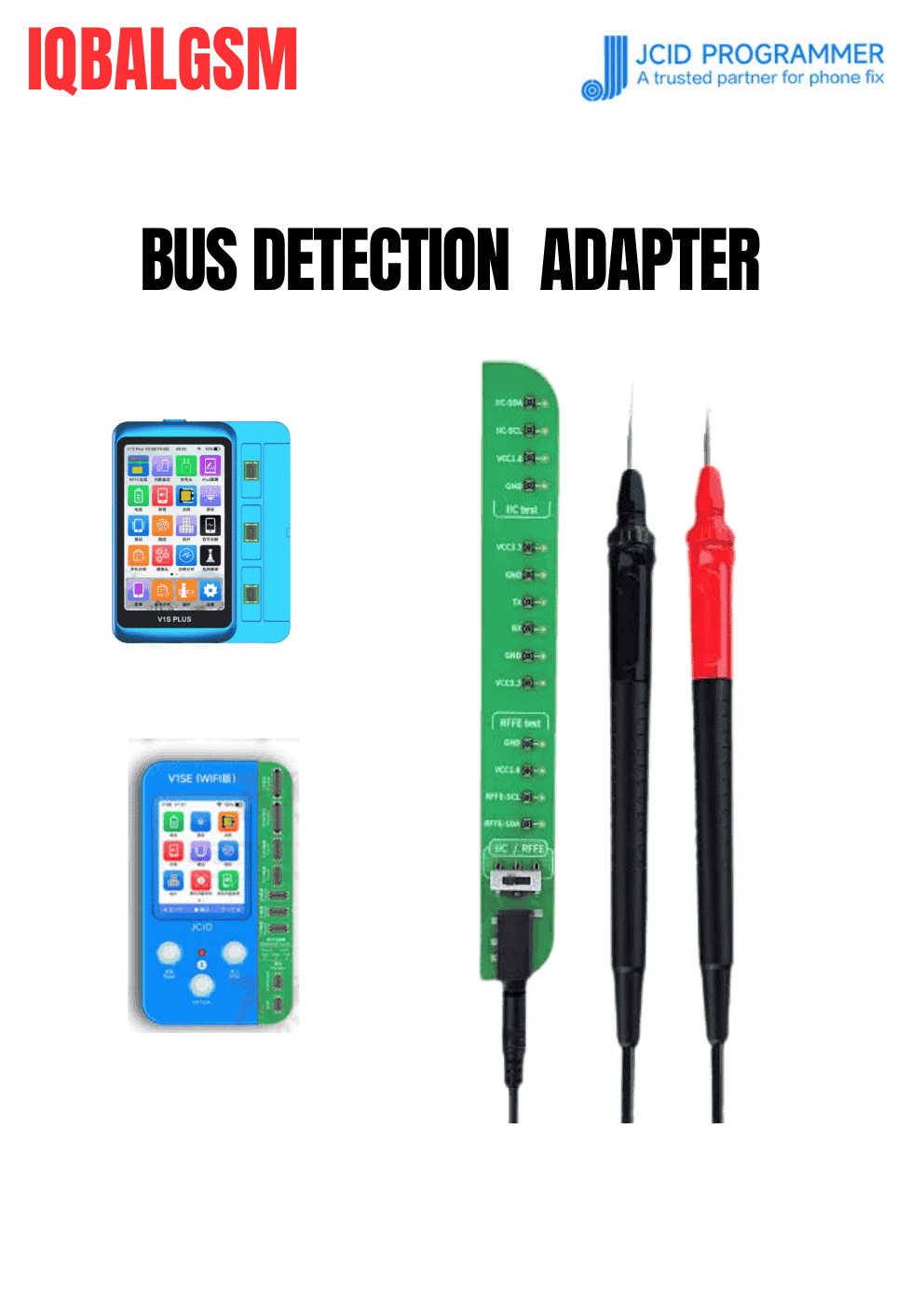 JCID V1S Pro / V1SE Bus Detection Adapter with Dual Function of RFFE+IIC Detection