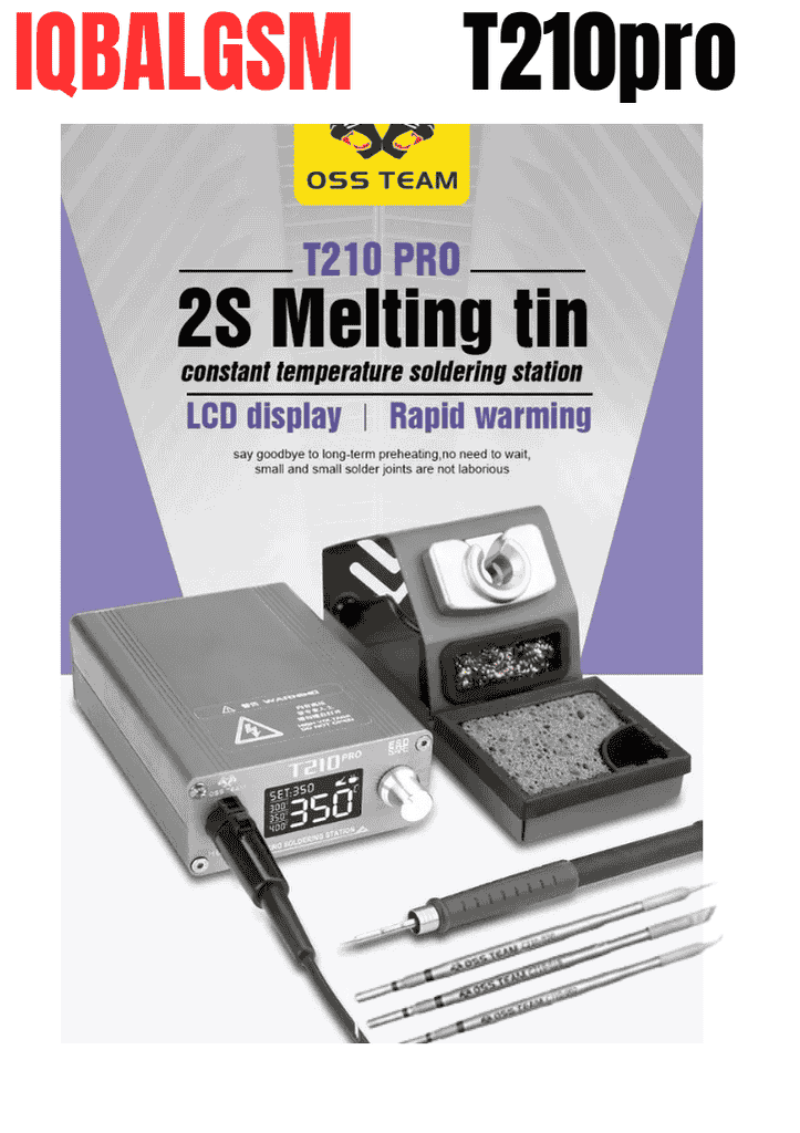 OSS TEAM T210 PRO Soldering Station (with 3 TIPS I,IS,K)