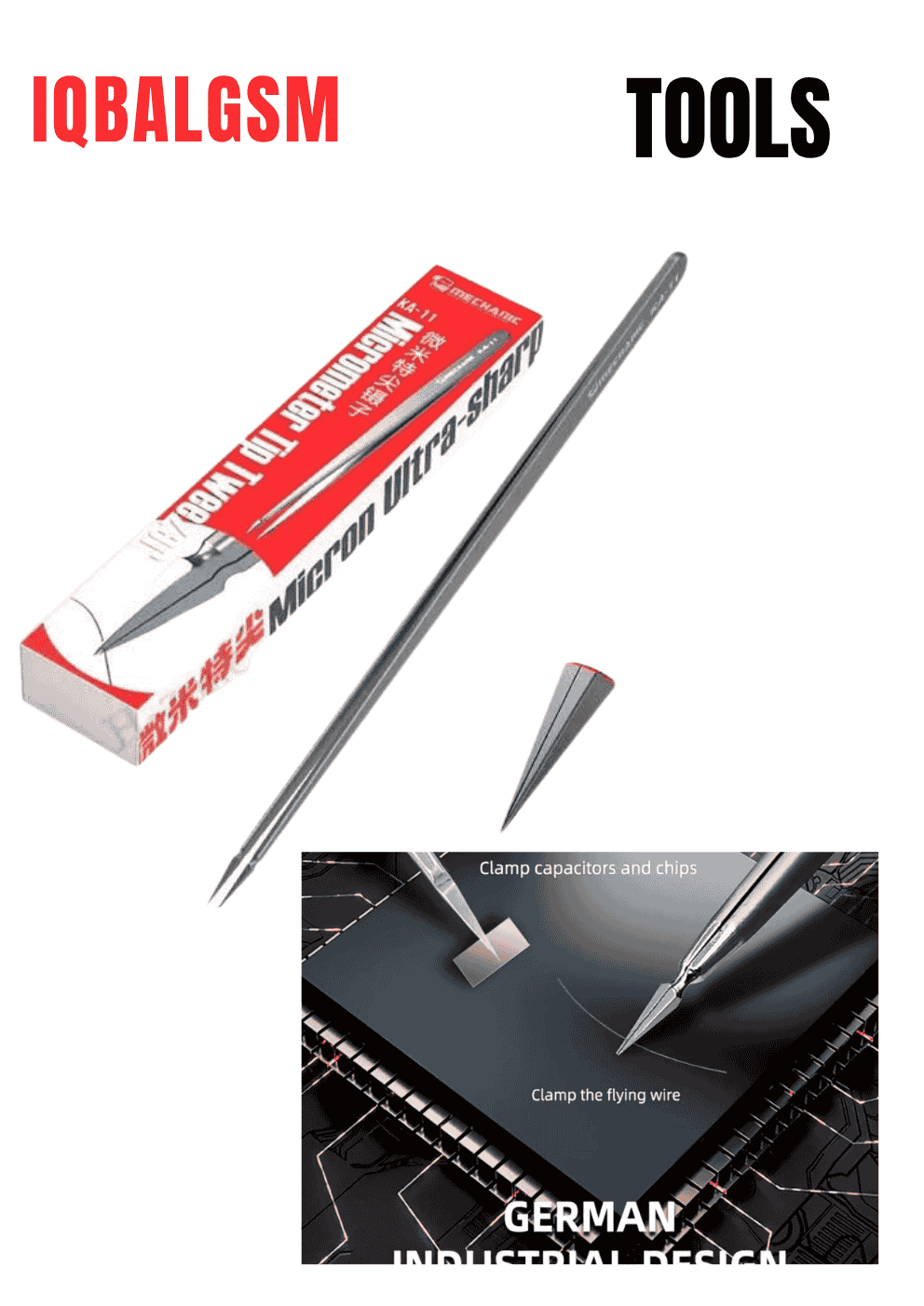 Mechanic KA-11 3D Stainless Steel Tweezer