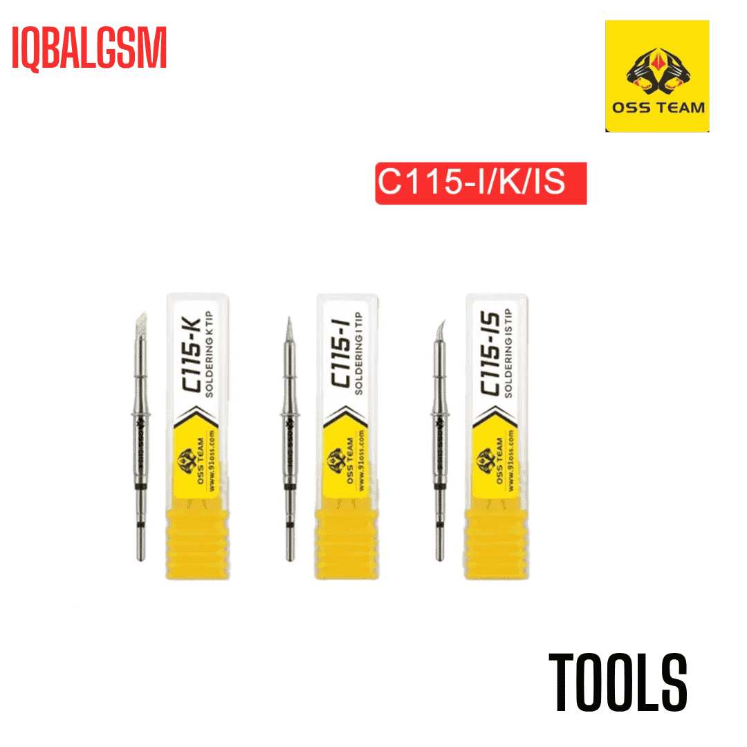 OSS TEAM C115 I/IS/K Soldering Iron Tips Welding Station Tools Compatible with SUGUN Maant GVM Handle for Electronic