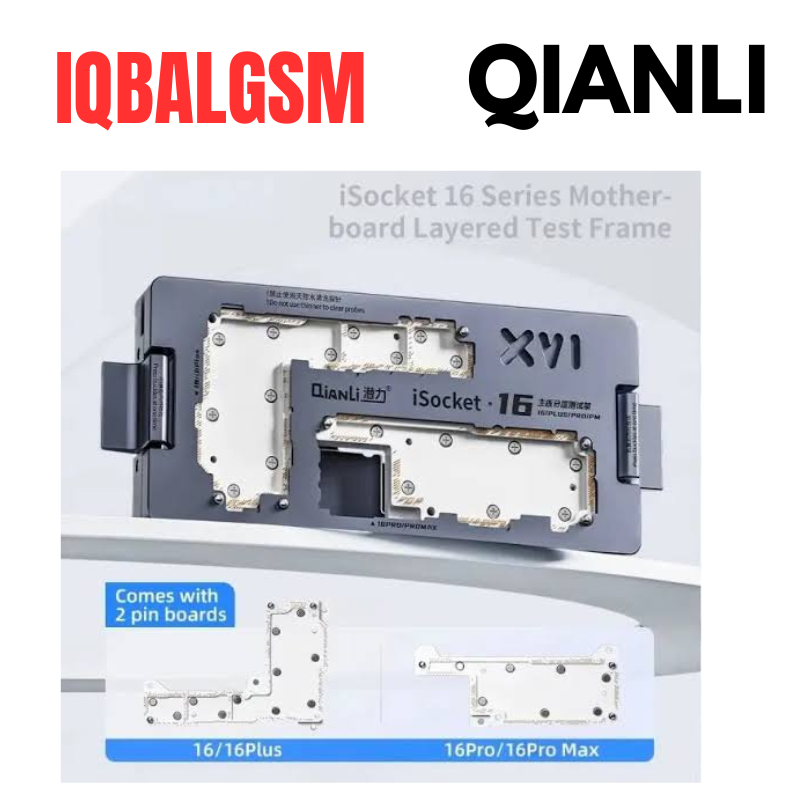 QianLi iSocket 16 Series 4-in-1 Motherboard Layered Test Fixture for iPhone 16 / 16 Plus / 16 Pro / 16Pro Max