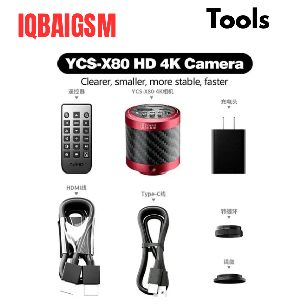 YCS X80 Aluminum Alloy 4K Camera For Microscope 1080P Industrial Camera