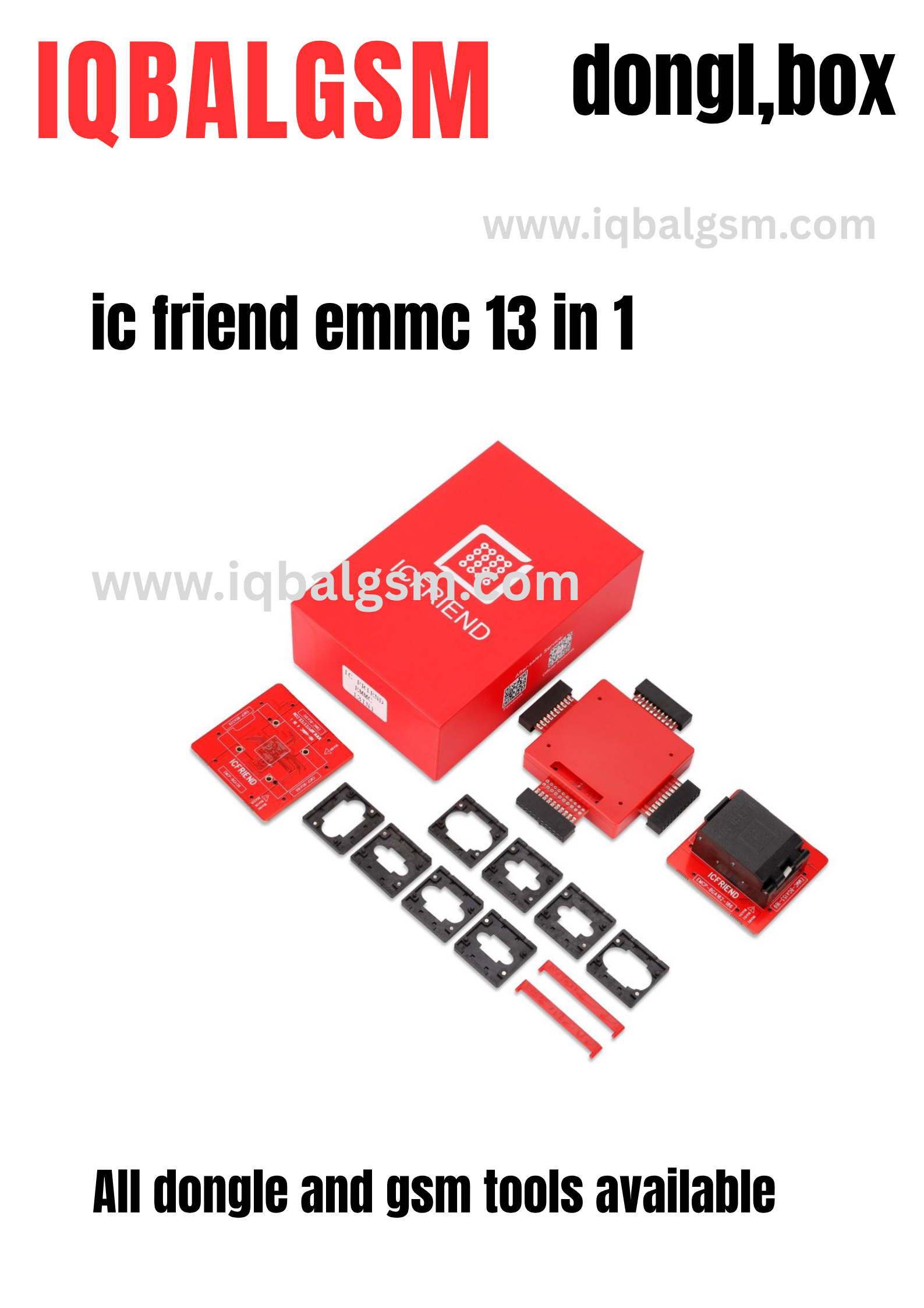 EMMC 13IN1 ICFRIEND SET FOR EASY JTAG 