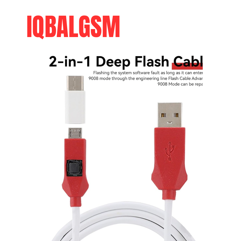 EDL 2-in-1 Cable 9008 Mode Deep Flash Mode USB C Micro