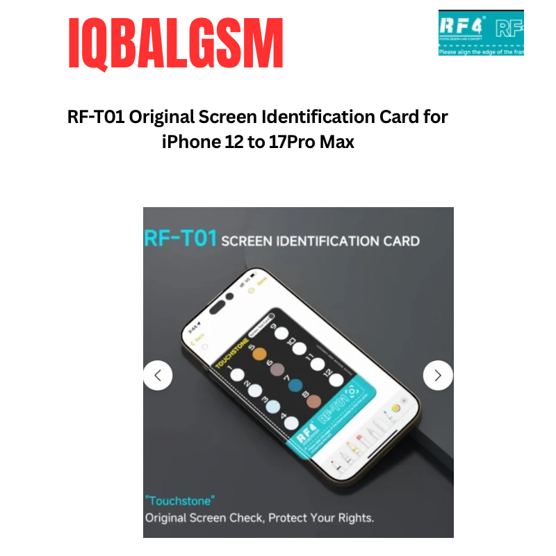 RF4 RF-T01 Original Screen Identification Card for iPhone 12 to 17Pro Max