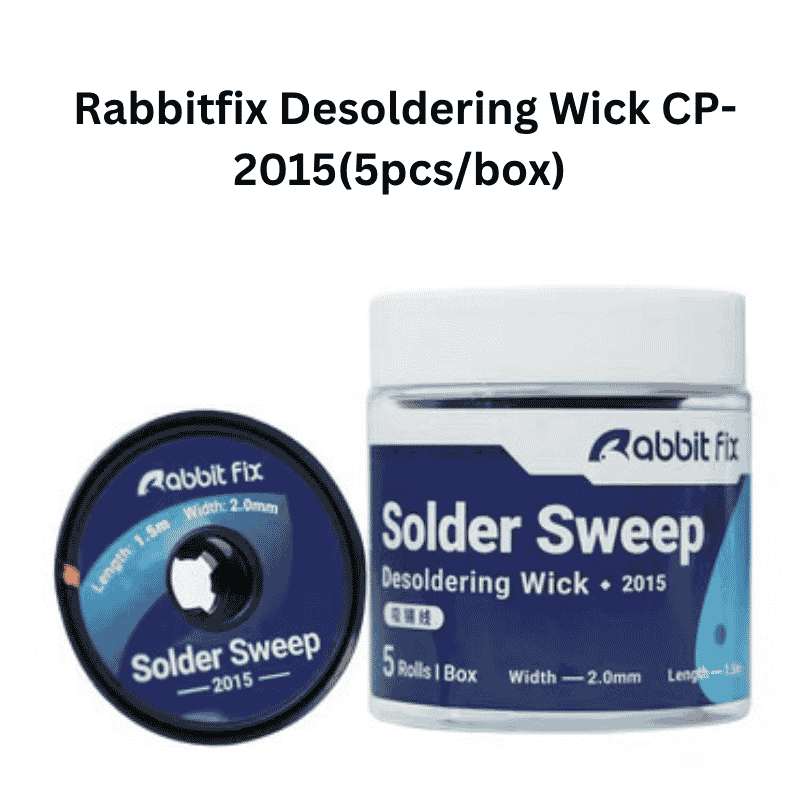 Rabbitfix Desoldering Wick CP-2015(5pcs/box) BGA Soldering Wire Tin Lead Cord Flux Absorption Line Braid Tape 1.5M Tools