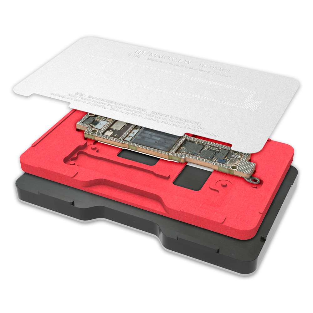 Martview MV-115 31 in 1 IP Middle Board Tinning BGA Reballing Platform Stencil Net Set for iPhone X to IP17 Pro Max