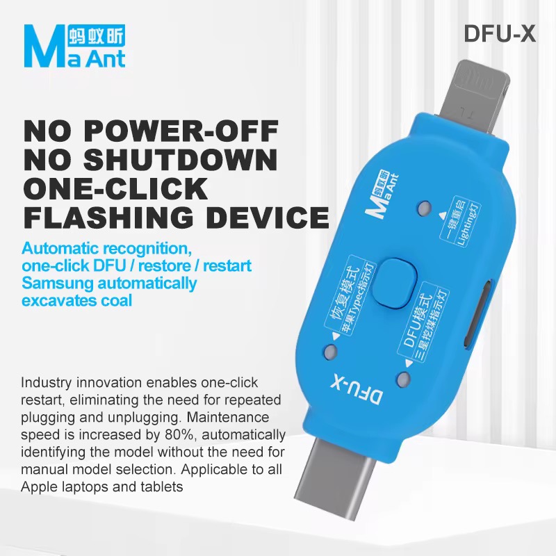 MAANT DFU-X Smart Flashing Tool - One-Click DFU, One-Click Recovery, One-Click Reboot, Battery-Free