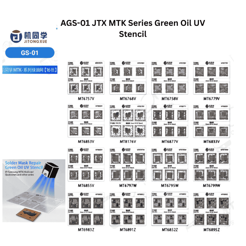 GS-01 JTX MTK Series Green Oil UV Stencil