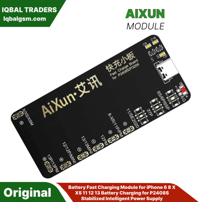 Aixun Battery Fast Charging Module for iPhone 6 8 X XS 11 12 13 Battery Charging for P2408S Stabilized Intelligent Power Supply
