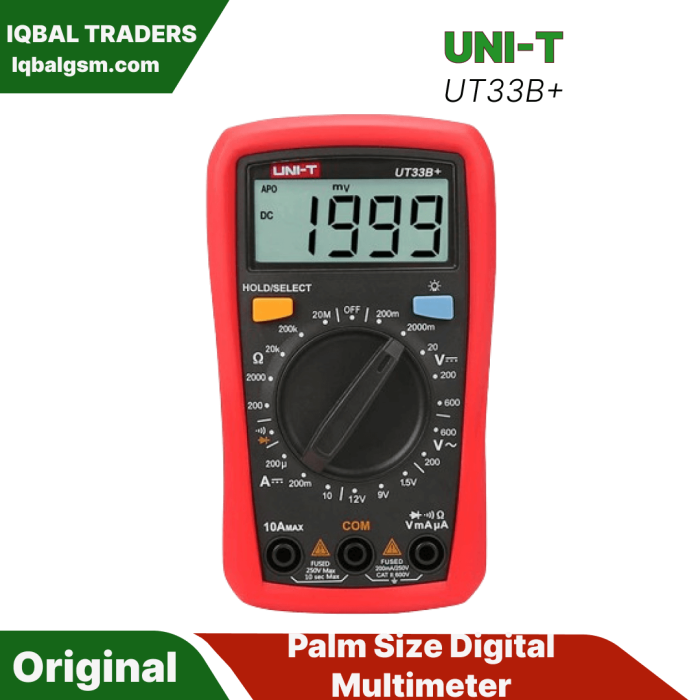UNI-T UT33B+ Palm Size Digital Multimeter