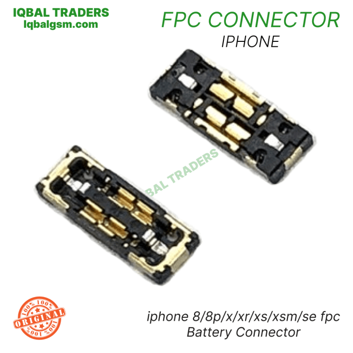 iphone 8/8p/x/xr/xs/xsm/se fpc Battery Connector
