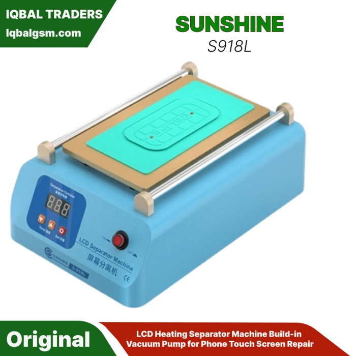 Sunshine S-918L LCD Heating Separator Machine Build-in Vacuum Pump for Phone Touch Screen Repair