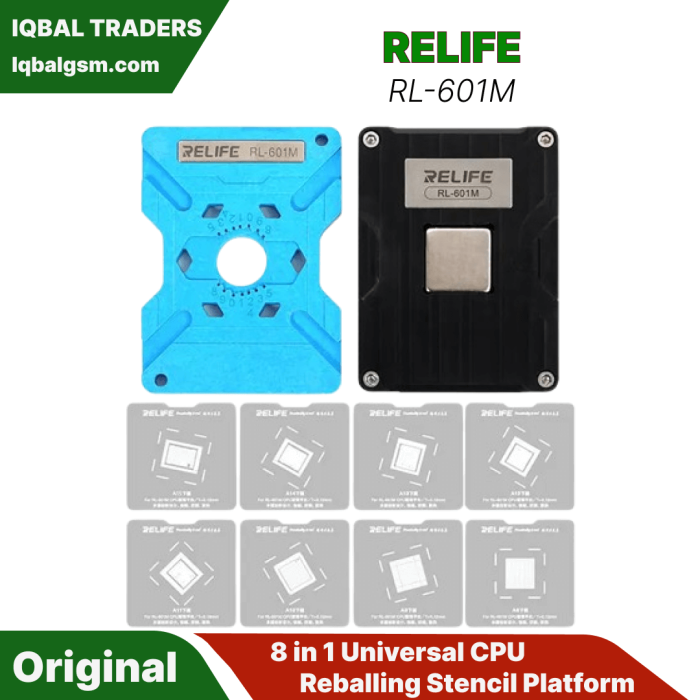 Relife RL-601M 8 in 1 Universal CPU Reballing Stencil Platform