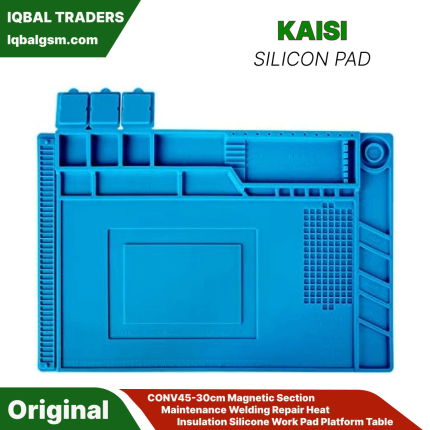 KAISI CONV45-30cm Magnetic Section Maintenance Welding Repair Heat Insulation Silicone Work Pad Platform Table