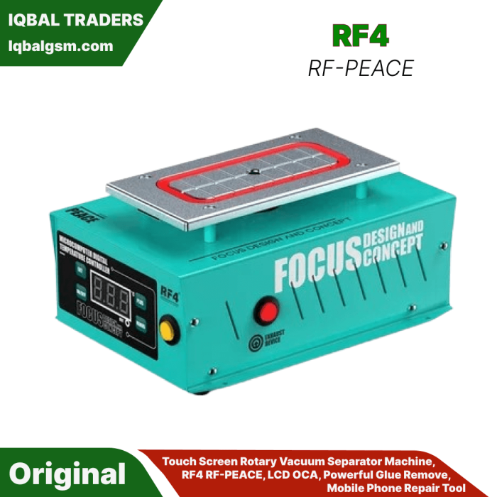 Touch Screen Rotary Vacuum Separator Machine, RF4 RF-PEACE, LCD OCA, Powerful Glue Remove, Mobile Phone Repair Tool