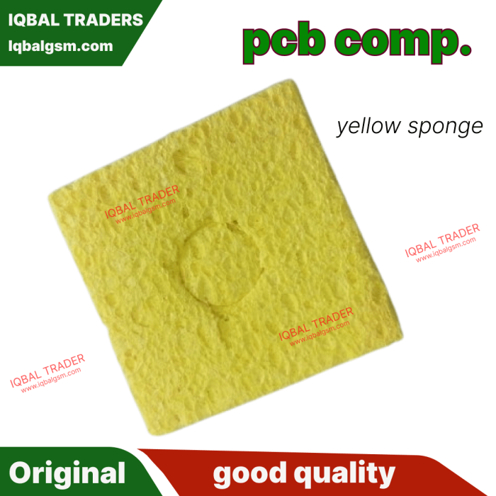 Yellow Blue Cleaning Sponge Soldering Iron Tip Welding Cleaning Pads For Cleaning PCB components