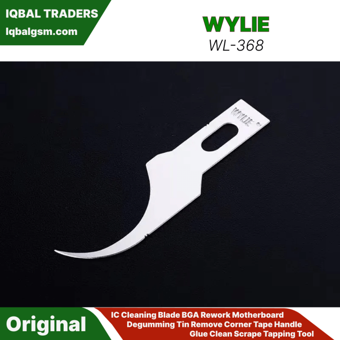 Wylie WL-368 IC Cleaning Blade BGA Rework Motherboard Degumming Tin Remove Corner Tape Handle Glue Clean Scrape Tapping Tool