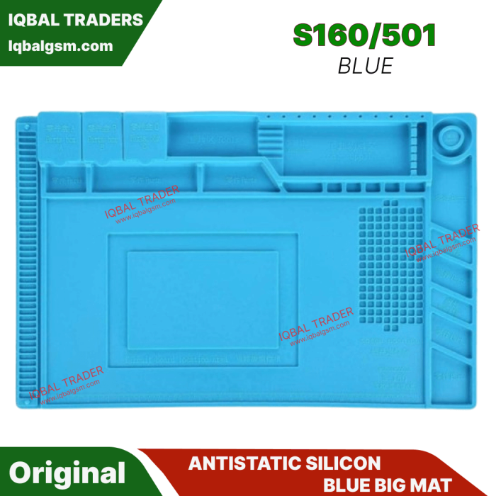 S160/501 ANTISTATIC SILICON BLUE BIG MAT