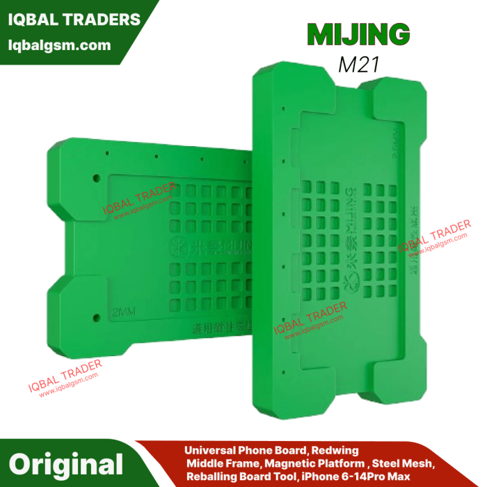 Mijing-M21 Universal Phone Board, Redwing Middle Frame, Magnetic Platform, Steel Mesh, Reballing Board Tool, iPhone 6-14Pro Max