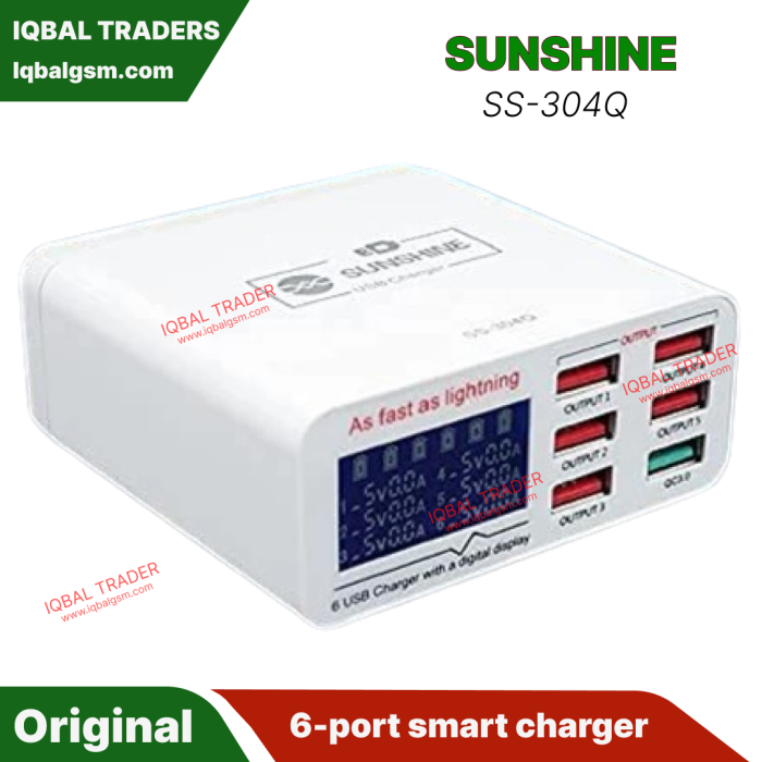 SUNSHINE SS-304Q 6-port smart charger