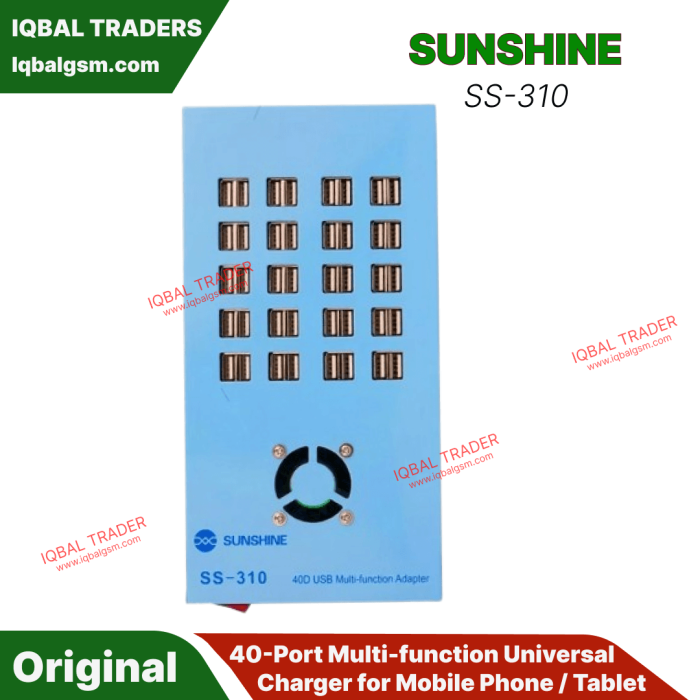 Sunshine SS-310 40-Port Multi-function Universal Charger for Mobile Phone / Tablet / iPad