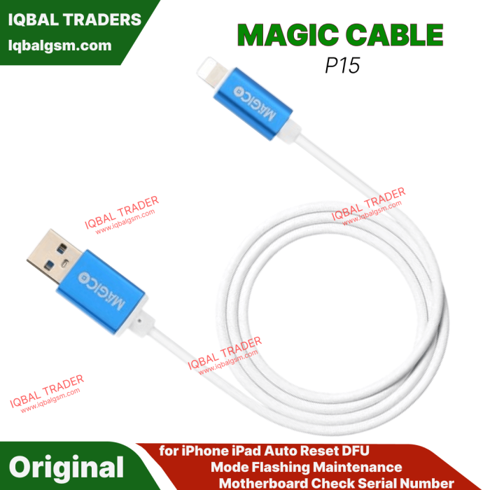 P15 Magic Cable for iPhone iPad Auto Reset DFU Mode Flashing Maintenance Motherboard Check Serial Number