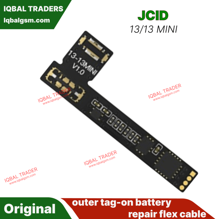 jcid-13/13mini outer tag-on battery repair flex cable