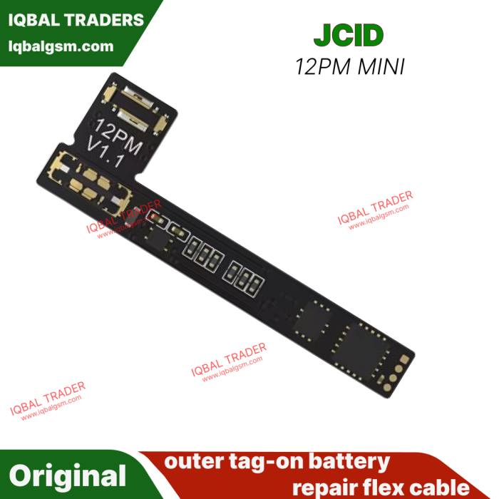 jcid-12pm outer tag-on battery repair flex cable