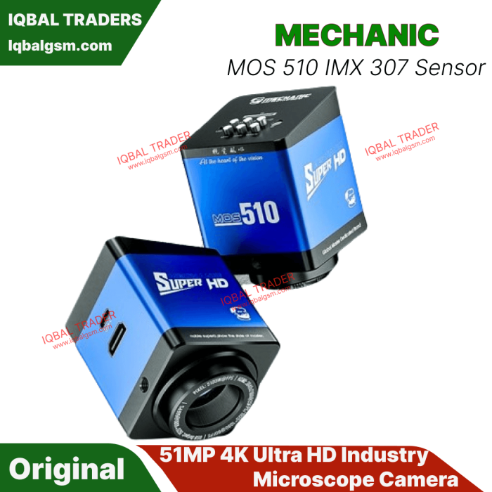 Mechanic MOS 510 IMX 307 Sensor 51MP 4K Ultra HD Industry Microscope Camera