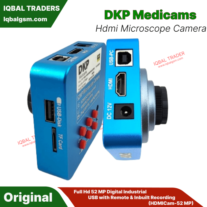 DKP Medicams Hdmi Microscope Camera Full Hd 52 MP Digital Industrial USB with Remote & Inbuilt Recording (HDMICam-52 MP)