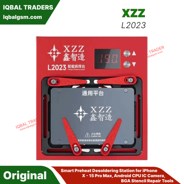 XZZ-L2023 Smart Preheat Desoldering Station for iPhone X - 15 Pro Max, Android CPU IC Camera, BGA Stencil Repair Tools