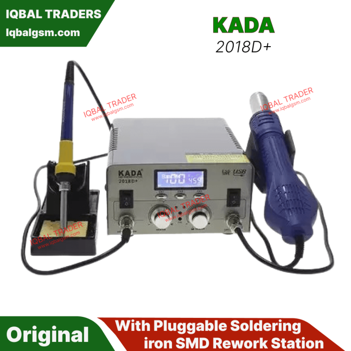 KADA 2018D+ With Pluggable Soldering iron SMD Rework Station