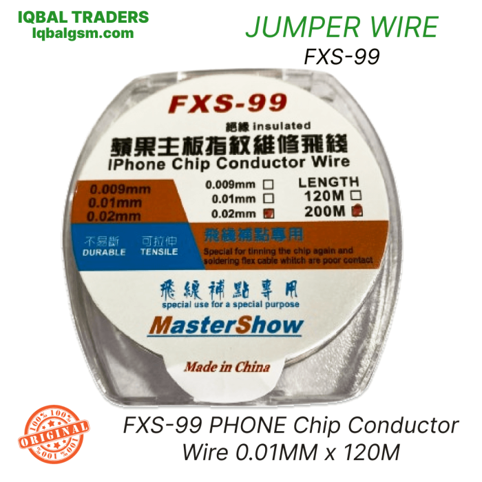 FXS-99 PHONE Chip Conductor Wire 0.01MM x 120M